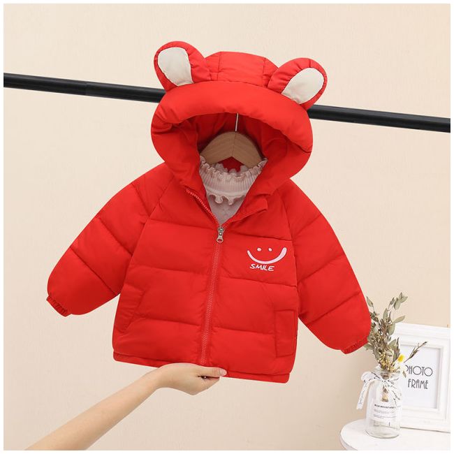 Geaca rosie din fas pentru copii - Smiley MDTLYR06-5