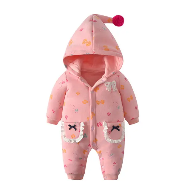 Salopeta captusita roz somon pentru fetite - Fundite colorate MDQ6214-2