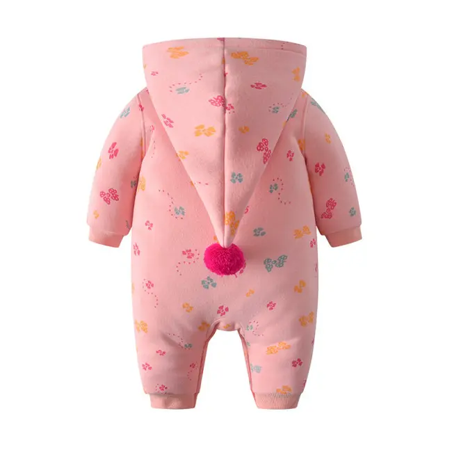 Salopeta captusita roz somon pentru fetite - Fundite colorate MDQ6214-2