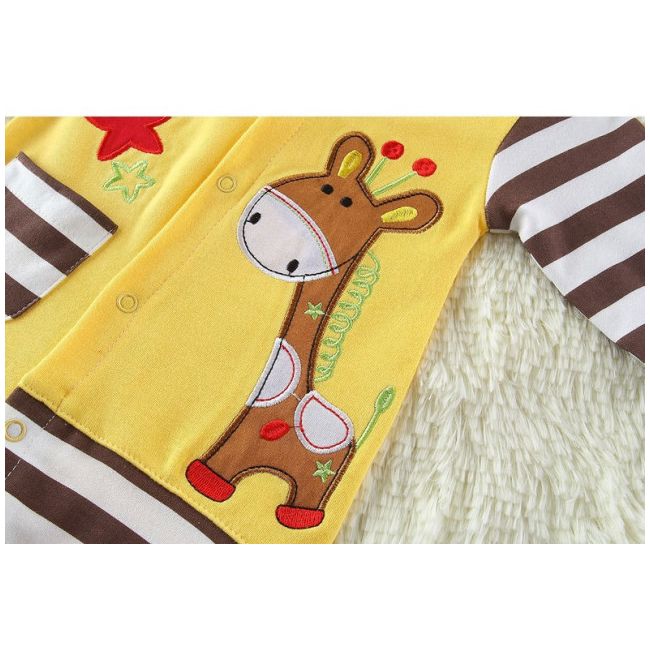 Salopeta galbena pentru bebelusi - giraffe (marime disponibila: 6-9 luni (marimea 19 incaltaminte)) adc1409-1-de.6-9 luni (marimea 19 incaltaminte)