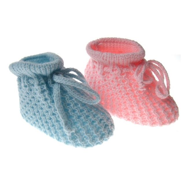 Botosei crosetati cu model pentru bebelusi (Marime Disponibila: Nou nascuti, Culoare: Roz) DKW401-P