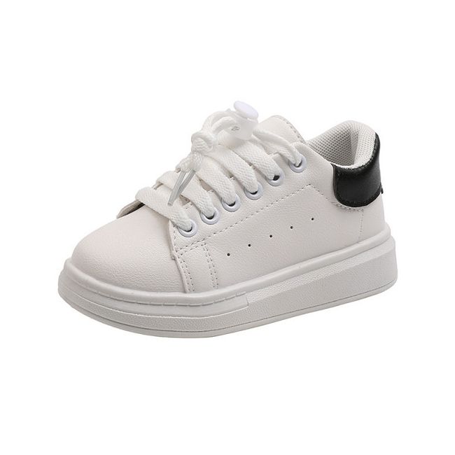 Adidasi albi cu negru pentru copii (marime disponibila: marimea 24) mbyy-365-3-sa51.marimea 24