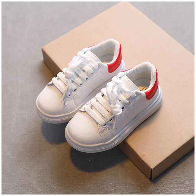 Adidasi albi cu rosu pentru copii (marime disponibila: marimea 24) mdyy-365-1-sa49.marimea 24