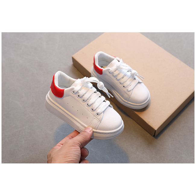 Adidasi albi cu rosu pentru copii (marime disponibila: marimea 24) mdyy-365-1-sa49.marimea 24