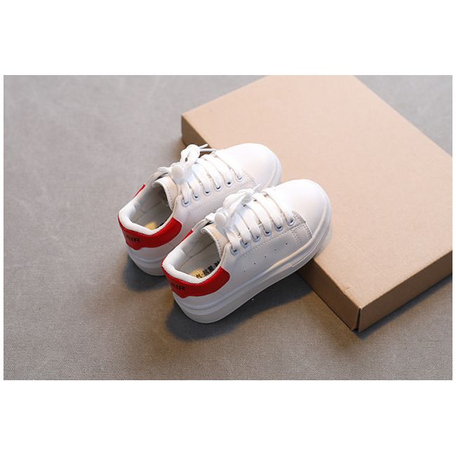 Adidasi albi cu rosu pentru copii (marime disponibila: marimea 24) mdyy-365-1-sa49.marimea 24