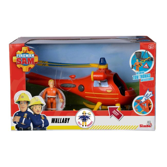 POMPIERUL SAM ELICOPERUL WALLABY CU FIGURINA TOM THOMAS VIV109252510038