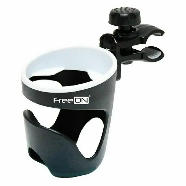 Suport universal pentru carucior, Pentru biberon/pahar, FreeON, Negru BYN64036