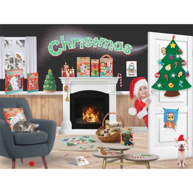 Brad de Craciun din Fetru cu 17 decoratiuni Grafix GR800022 BBJGR800022_Initiala