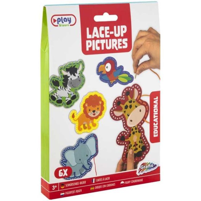 Joc creativ de cusut cu 6 figurine Grafix GR100044 BBJGR100044_Zoo
