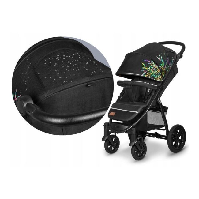 Lionelo - Carucior sport Annet Tour Dreamin, Editie Limitata, De la nastere, UPF 50+, Cu maner reglabil, Plasa de tantari, Suport biberon, Saculet pentru picioare, Pana la 22 kg, Negru BYNLO-ANNET_TOUR_DREAMIN