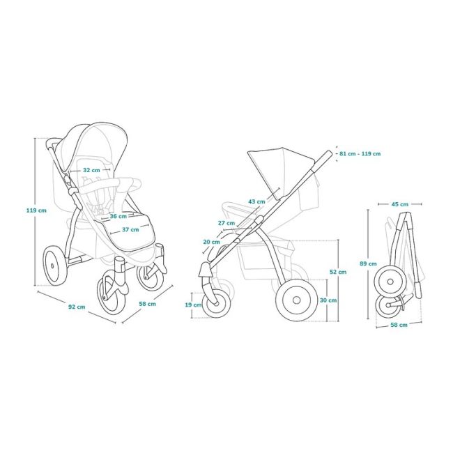 Lionelo - Carucior sport Annet Tour Dreamin, Editie Limitata, De la nastere, UPF 50+, Cu maner reglabil, Plasa de tantari, Suport biberon, Saculet pentru picioare, Pana la 22 kg, Negru BYNLO-ANNET_TOUR_DREAMIN