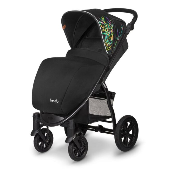 Lionelo - Carucior sport Annet Tour Dreamin, Editie Limitata, De la nastere, UPF 50+, Cu maner reglabil, Plasa de tantari, Suport biberon, Saculet pentru picioare, Pana la 22 kg, Negru BYNLO-ANNET_TOUR_DREAMIN