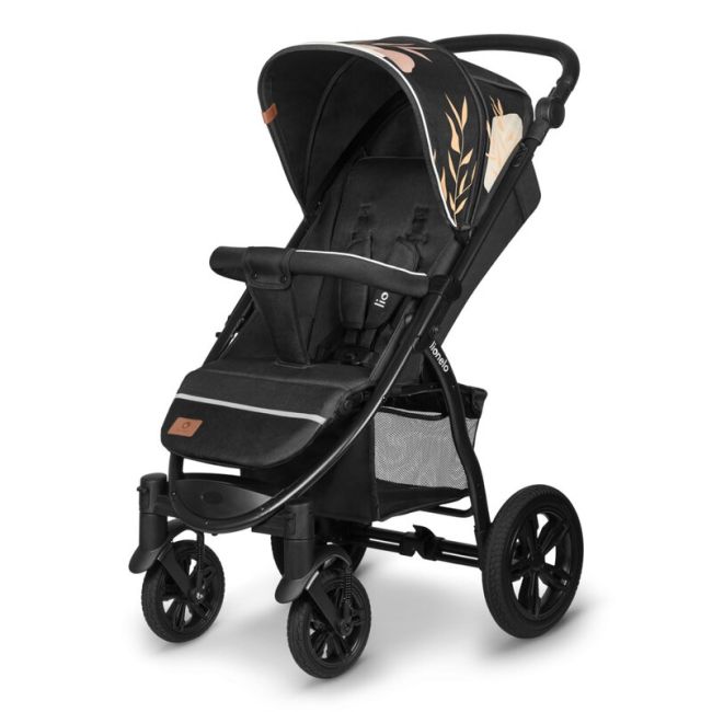 Lionelo - Carucior sport Annet Tour Lovin, Editie Limitata, De la nastere, UPF 50+, Cu maner reglabil, Plasa de tantari, Suport biberon, Saculet pentru picioare, Pana la 22 kg, Negru BYNLO-ANNET_TOUR_LOVIN