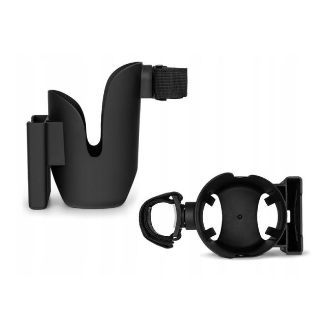 Lionelo - Suport universal pentru biberon/pahar si telefon Ove, Cu sistem de rotire 360, Negru BYNLO-OVE