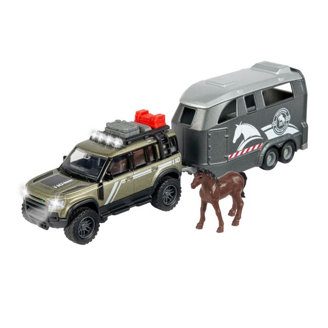 MAJORETTE LAND ROVER CU REMORCA PENTRU CAI VIV213776000