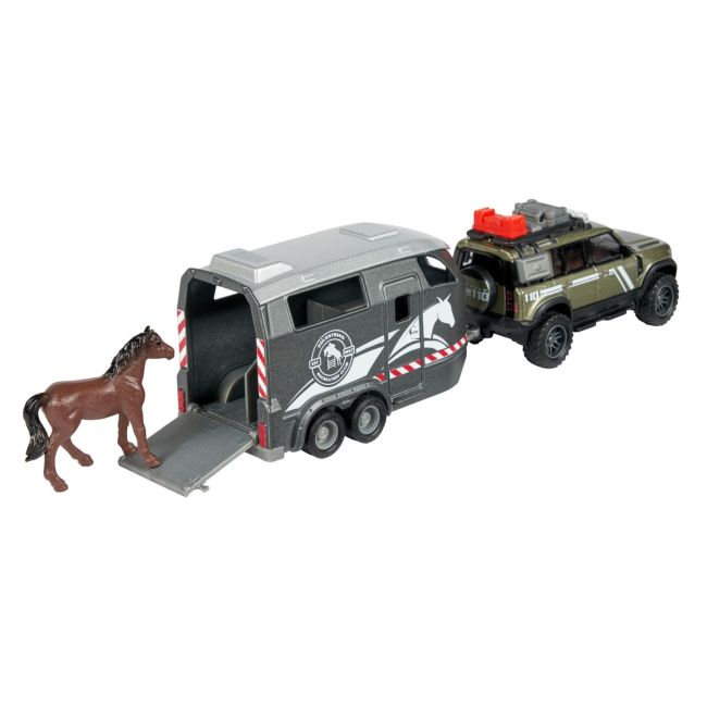 MAJORETTE LAND ROVER CU REMORCA PENTRU CAI VIV213776000