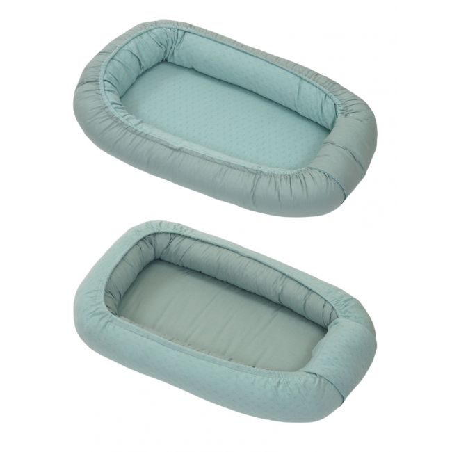 Suport De Dormit Babynest, Reversibil, 70x45 Cm, Bumbac Tricot Verde Pjb84261