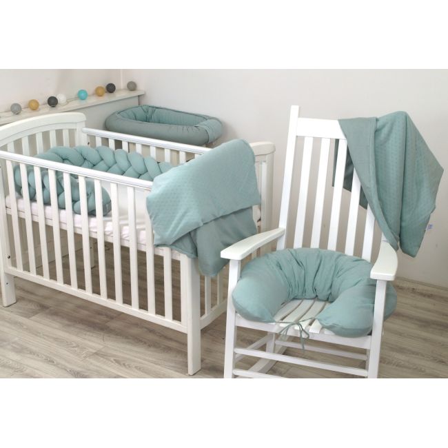 Suport De Dormit Babynest, Reversibil, 70x45 Cm, Bumbac Tricot Verde Pjb84261