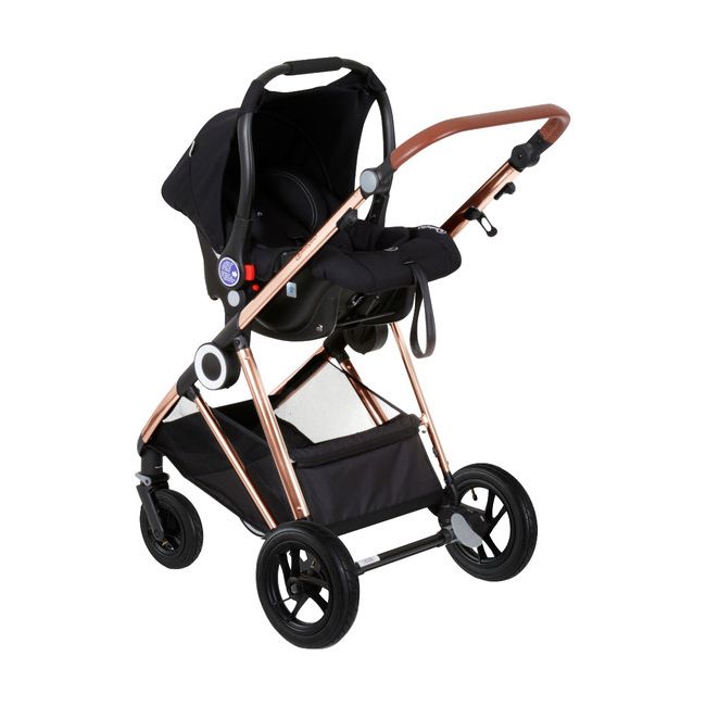 Babygo - carucior 3 in 1 air halime black – cadru gold bbbbgo-76141