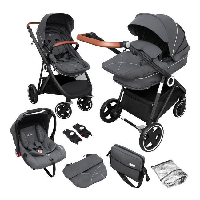 Babygo - carucior 3 in 1 halime  – cadru black bbbbgo-74122