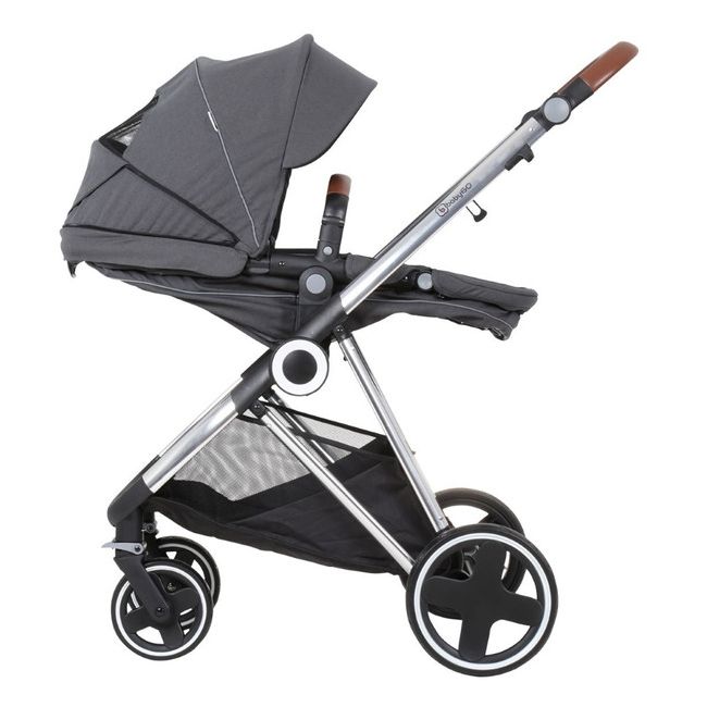 Babygo - carucior 3 in 1 halime  – cadru silver  bbbbgo-74112
