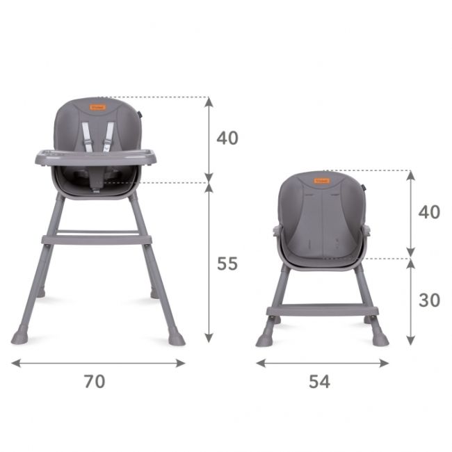 Scaun de masa 4 in 1 kidwell eatan gray edeedikrwyeat02a1
