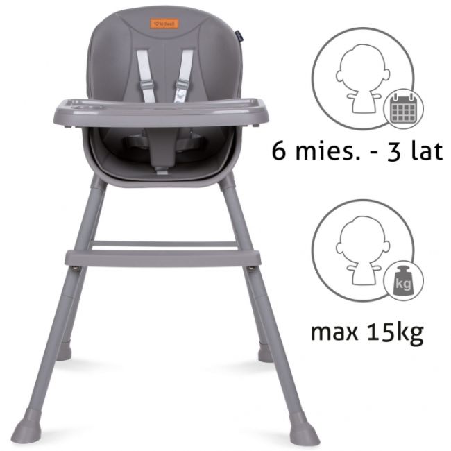 Scaun de masa 4 in 1 kidwell eatan gray edeedikrwyeat02a1
