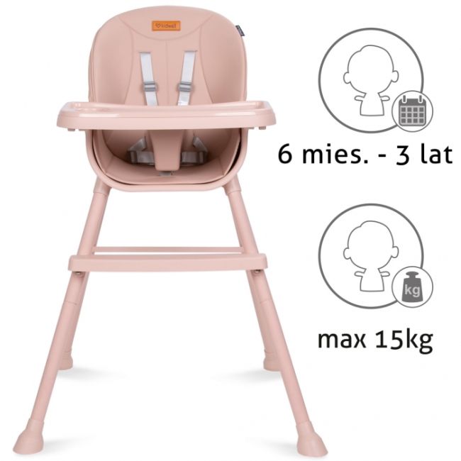 Scaun de masa 4 in 1 kidwell eatan pink edeedikrwyeat01a1