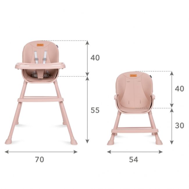Scaun de masa 4 in 1 kidwell eatan pink edeedikrwyeat01a1