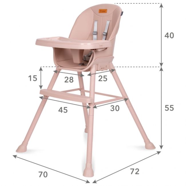 Scaun de masa 4 in 1 kidwell eatan pink edeedikrwyeat01a1