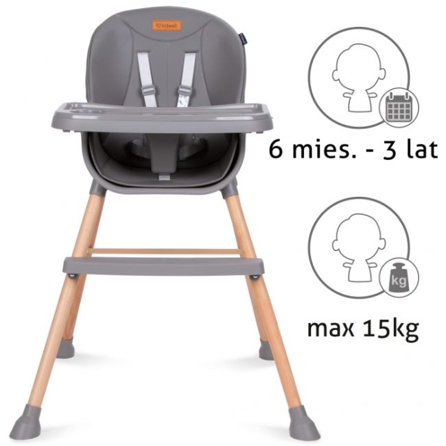 Scaun de masa 4 in 1 kidwell eatan wood gray edeedikrwyeat02a0