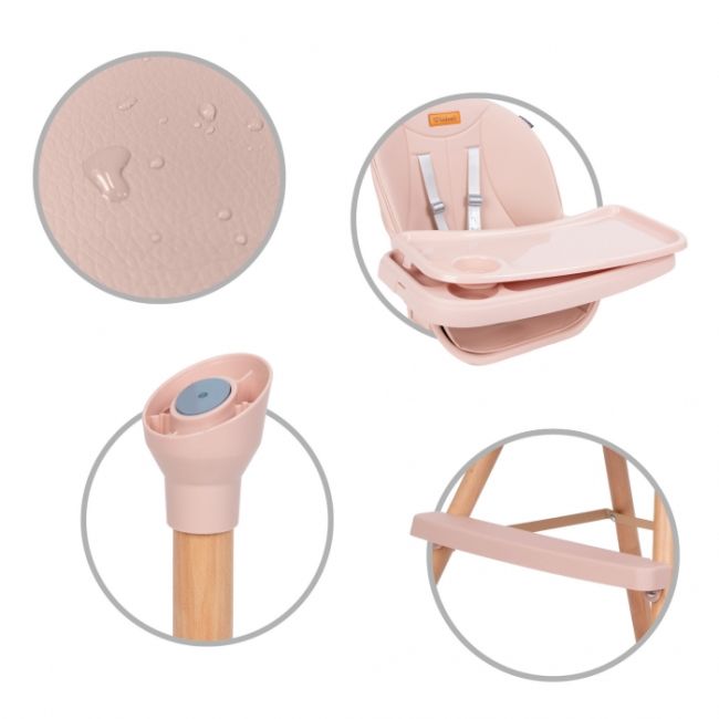 Scaun de masa 4 in 1 kidwell eatan wood pink edeedikrwyeat01a0
