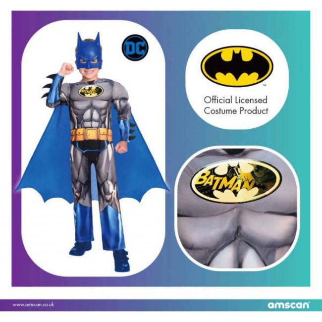 Costum Batman albastru pentru copii 6-8 ani JUBHB-9906623