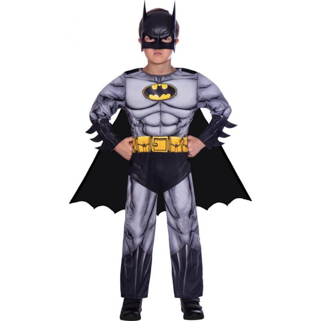 Costum Batman negru si gri pentru copii 6-8 ani JUBHB-9906059