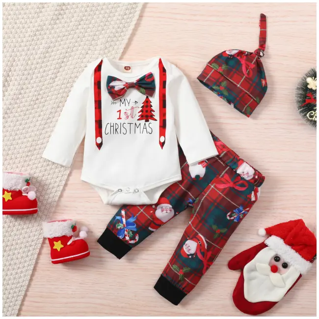 Costumas din 3 piese pentru bebelusi - christmas time (marime disponibila: 3-6 luni (marimea 18 incaltaminte)) mbms10-de2.3-6 luni (marimea 18 incaltaminte)