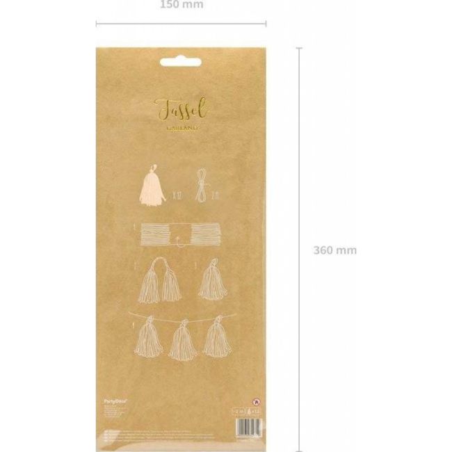 Ghirlanda franjuri pentru decorat roz auriu JUBHB-TG1-019R