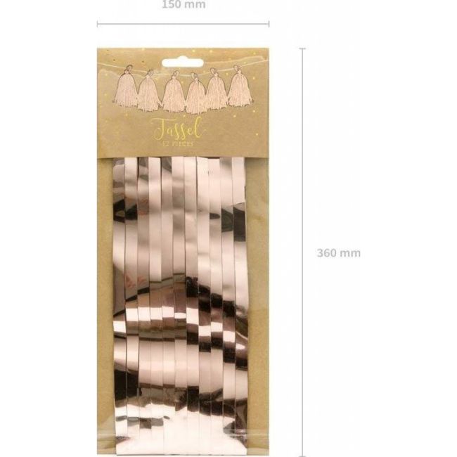 Ghirlanda franjuri pentru decorat roz auriu JUBHB-TG1-019R