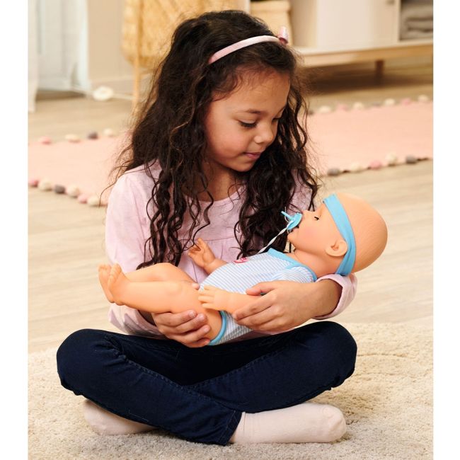 Papusa simba new born baby, baby doll 43 cm cu accesorii albastru hubs105030044