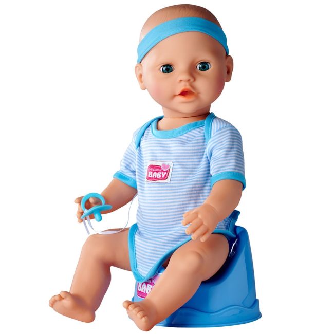 Papusa simba new born baby, baby doll 43 cm cu accesorii albastru hubs105030044