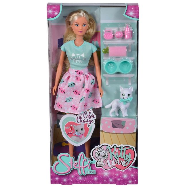 Papusa simba steffi love, kitty love 29 cm cu figurina si accesorii hubs105733489