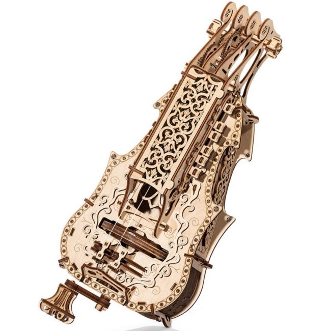 Puzzle 3D mecanic din lemn lira lui Da Vinci JUBUD-00058