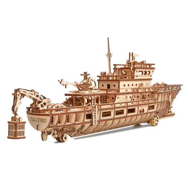 Puzzle 3D mecanic din lemn yacht JUBUD-00087