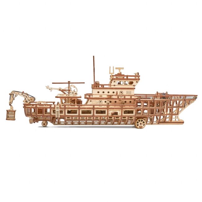 Puzzle 3D mecanic din lemn yacht JUBUD-00087