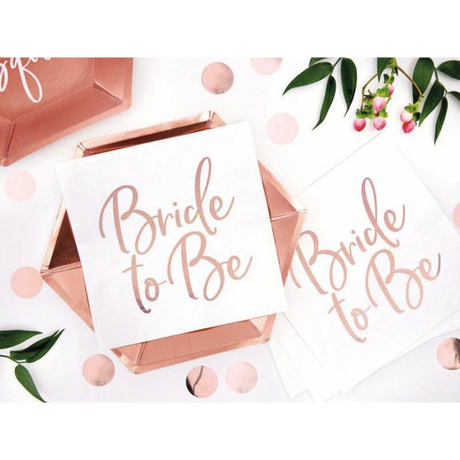 Set 20 servetele Bride to be 33x33cm JUBHB-SP33-76-019R