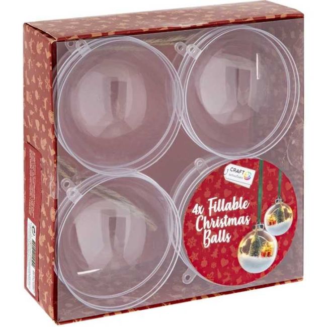 Set 4 ornamente brad transparente personalizabile 8 cm Grafix GR1006KGE BBJGR1006KGE_Globulete