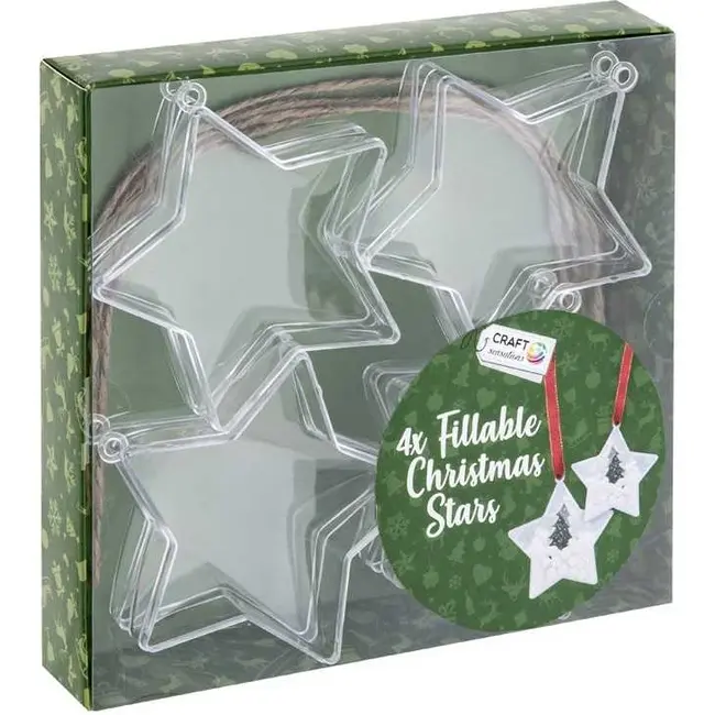 Set 4 ornamente brad transparente personalizabile 8 cm Grafix GR1006KGE BBJGR1006KGE_Stelute