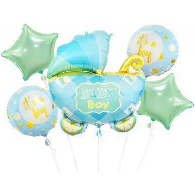 Set 5 baloane carucior albastru JUBHB-BZ-HWZN