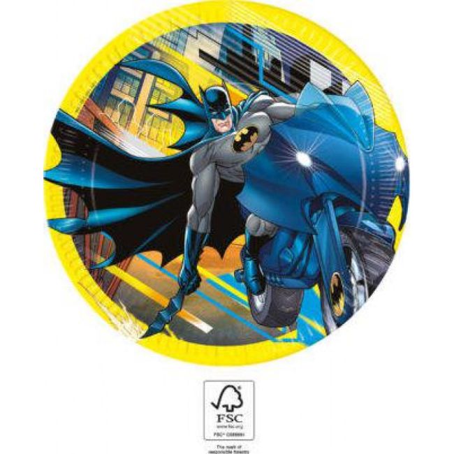 Set 8 farfurii de unica folosinta Batman 23 cm JUBHB-93452