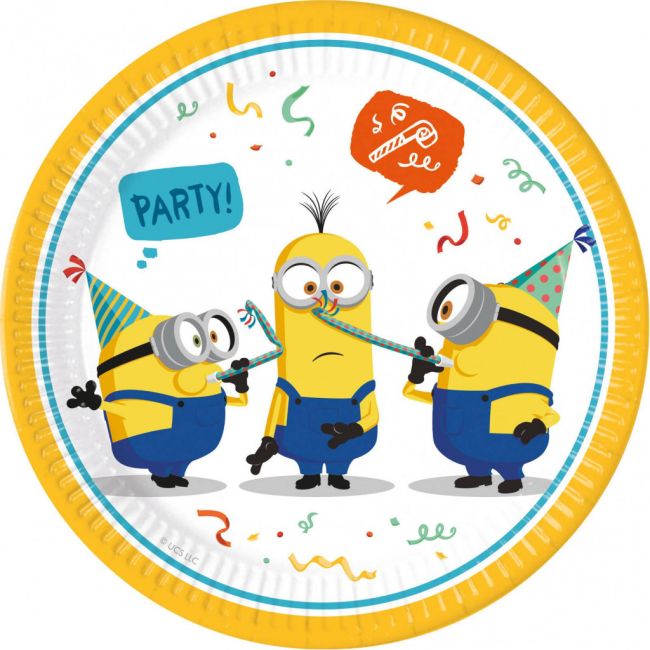 Set 8 farfurii de unica folosinta Minion 23 cm JUBHB-93457
