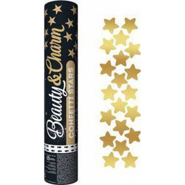 Tub confetti stelute aurii 30cm JUBHB-KP-ZG30